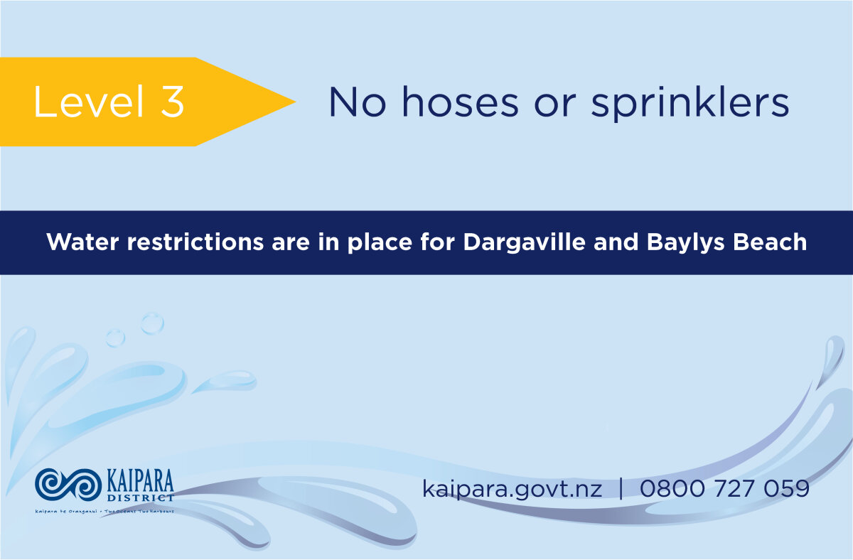 Water restrictions in place